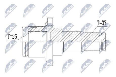 Фото 5 - Полуось NTY NPW-VW-004W1 (NPWVW004W1)