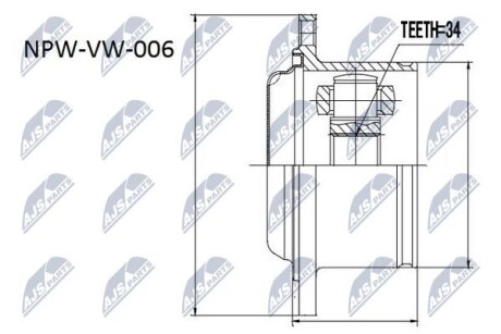 Spare part - (3B0498103A, 3B0498103B, 3B0498103BX) NTY NPWVW006