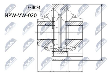 ШРУС НАРУЖНЫЙ - (7M0498103A) NTY NPW-VW-020