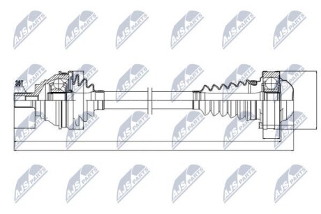 Полуось - NTY NPW-VW-032