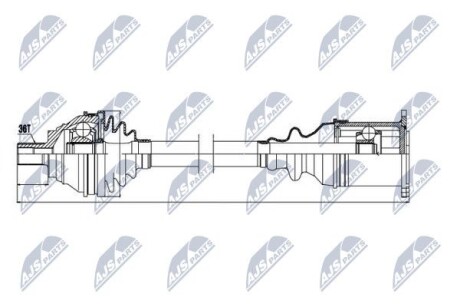 Полуось - NTY NPW-VW-039