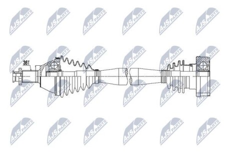 Полуось - NTY NPW-VW-056