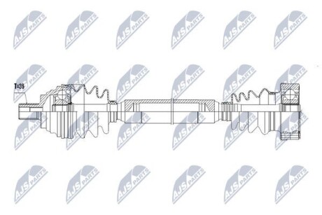 Фото 4 - Полуось NTY NPW-VW-058 (NPWVW058)