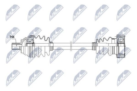 Полуось - NTY NPW-VW-067