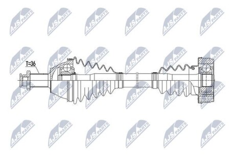 Полуось - NTY NPW-VW-069