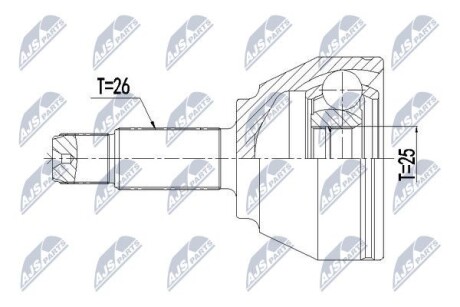 Outer cv joint - (31609806469, 31609806475) NTY NPZ-BM-018