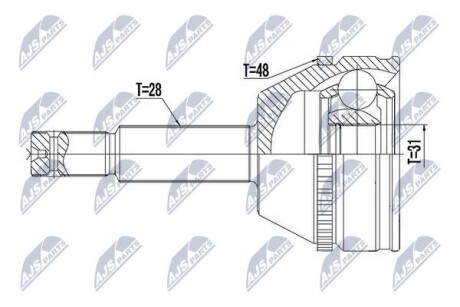 Фото 2 - ШРУС NTY NPZ-FR-041 (NPZFR041)