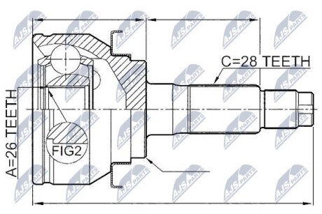 ШРУС наружный Ford Ranger, Explorer - (eb3g3a428ba, 1945373, 2053156) NTY NPZFR047