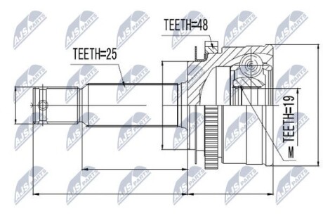 ШРУС НАРУЖНЫЙ - NTY NPZ-HY-502