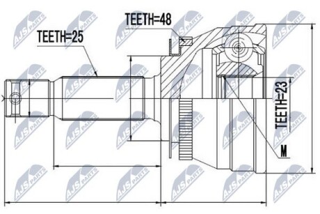 Шарнир равных угловых скоростей - NTY NPZ-HY-503