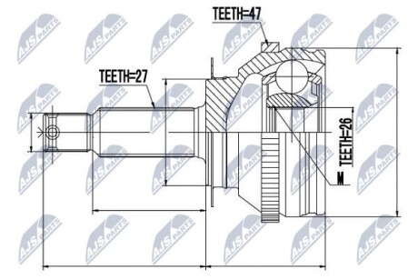 ШРУС НАРУЖНЫЙ - (495003A310, 495003A311, 495003A312) NTY NPZ-HY-505