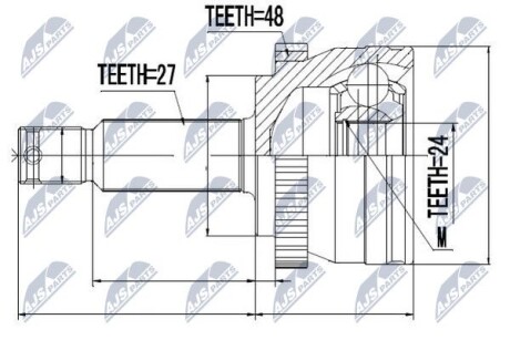 ШРУС НАРУЖНЫЙ - (495001F200, 495001F210, 495911F210) NTY NPZ-HY-515