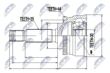 ШАРНИР РАВНЫХ УГЛОВЫХ СКОРОСТЕЙ - NTY NPZ-HY-532