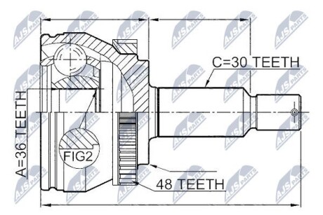 ШРУС НАРУЖНЫЙ - NTY NPZ-HY-546