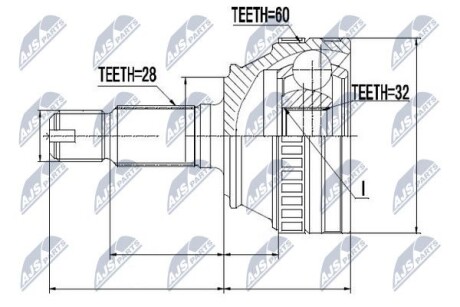 ШРУС НАРУЖНЫЙ - (tdj100470) NTY NPZ-LR-009