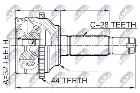 Шарнир равных угловых скоростей - (gd3622610, gd362560x, gd362560xa) NTY NPZ-MZ-052