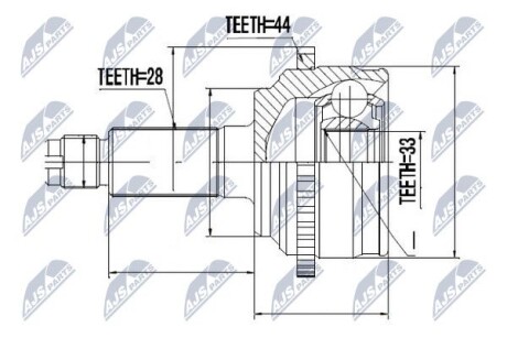 Шарнир равных угловых скоростей - (gd622550xbsk1, gd622550xb, gd622550xask1) NTY NPZ-MZ-054