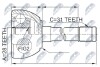 Шарнир равных угловых скоростей - (39100VB000, 39101VB001) NTY NPZ-NS-049 (фото 1)