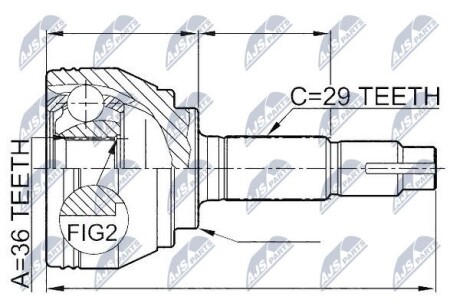 ШРУС НАРУЖНЫЙ - (39211JD72B) NTY NPZ-NS-078