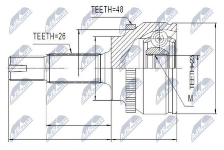 ШРУС НАРУЖНЫЙ - (4347009N40) NTY NPZ-TY-082