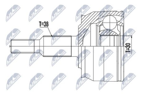 ШРУС НАРУЖНЫЙ - NTY NPZ-VW-041