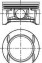 Piston Opel Z12XEP 73.40mm STD - ((55351081, 55351786, 55351787, 55351788, 55355079)) NURAL 87-429500-10 (фото 1)