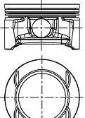 Piston Opel Z12XEP 73.40mm STD - NURAL 87-429500-10