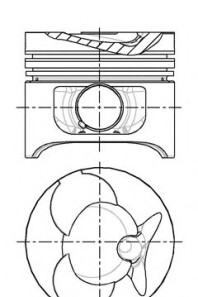 Поршень з кільцями MB 89,50 OM601/602 - NURAL 87-743107-10