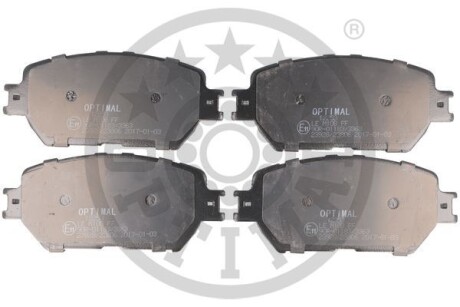 Комплект гальмівних накладок, дискове гальмо - Optimal BP-12253