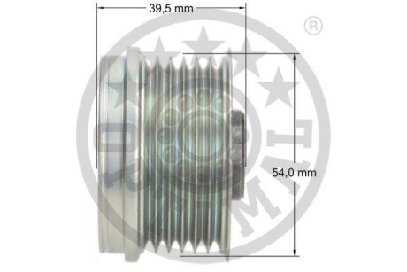 Фото 3 - Шків генератора Optimal F5-1045 (F51045)