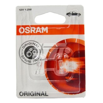 Автолампа Original W1,2W W2x4,6d 1,2 W прозрачная - OSRAM 272102B