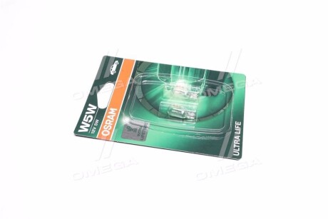 Автолампа Ultra Life W5W W2,1x9,5d 5 W прозрачная - OSRAM 2825ULT02B