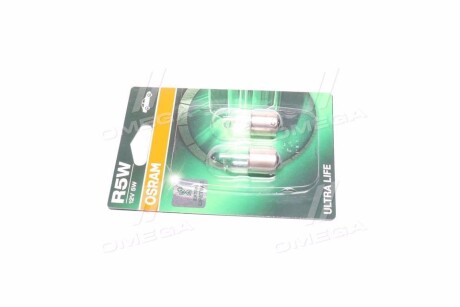 Лампа розжарювання R5W 12V 5W BA 15s Ultra Life (blister 2шт) - OSRAM 5007ULT-02B