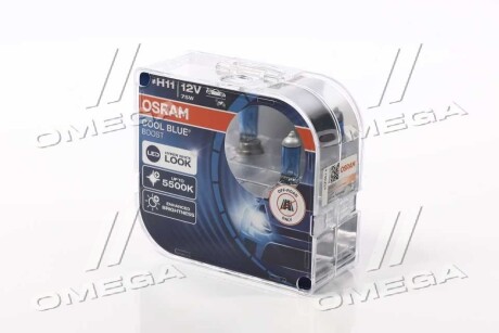 Автолампа Cool Blue Boost H11 PGJ19-2 75 W темно-голубая - OSRAM 62211CBBHCB