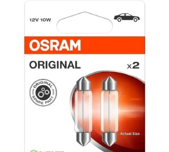 Лампа накаливания C10W SV8.5-8 12V 10W 6411-2BL (2 шт.) - OSRAM 64112BL