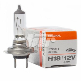 Автолампа Original H18 PY26d-1 65 W прозрачная - OSRAM 64180L