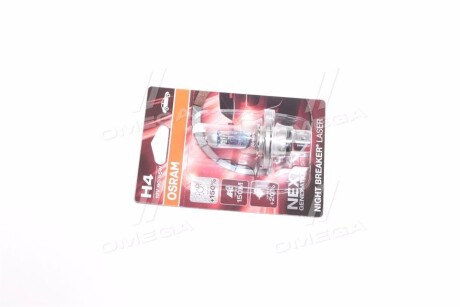 Автолампа Night Breaker Laser H4 P43t 55 W 60 W прозрачно-голубая - OSRAM 64193NL01B