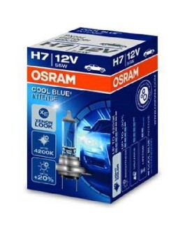 Лампа розжарювання H7 12V 55W PX26D Cool Blue Intense - OSRAM 64210CBI