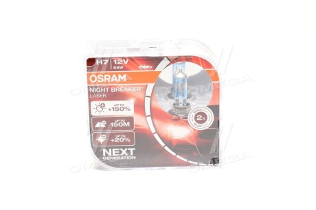 Лампа H7 12V 55W PX26D Box NIGHT BREAKER LASER NG - OSRAM 64210NL-HCB