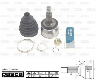 Шарнирный комплект, приводной вал - PASCAL G10354PC