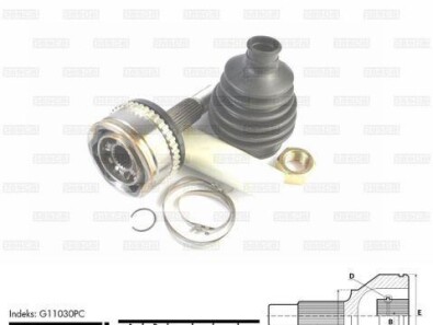 Шарнір привідного валу - (3910072J10, 3910073J20, 3910173J20) PASCAL G11030PC