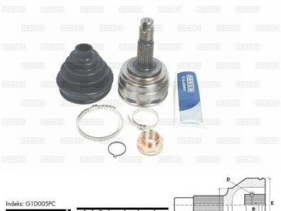 Шарнір привідного валу - PASCAL G1D005PC