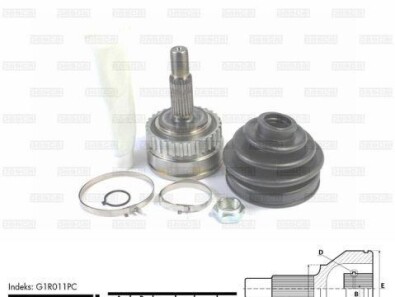 Шарнір привідного валу - PASCAL G1R011PC