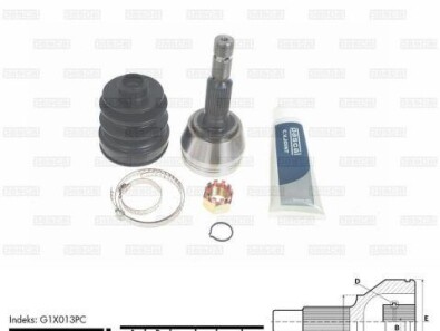 Шарнір привідного валу - PASCAL G1X013PC