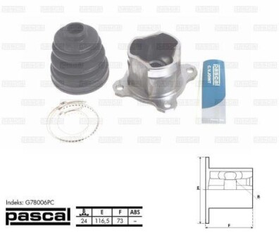 Шарнір привідного валу - (4410265J00, 4411565J00, 4411565J00000) PASCAL G78006PC