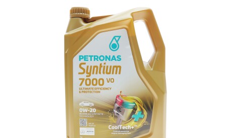 Олива 0W20 SYNTIUM 7000 VO (5L) (Volvo VCC RBS0-2AE/OV 040 1547–A20/STJLR.03.5006) - Petronas 70721M12EU