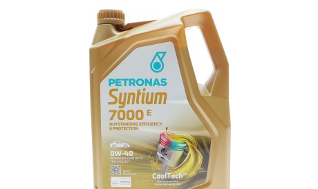 Олива 0W40 SYNTIUM 7000 E (5L) (MB 229.5/MB 229.3/VW 502.00/505.00/LL-01/RN0710/Ford WSS-M2C937-A) - Petronas 70722M12EU
