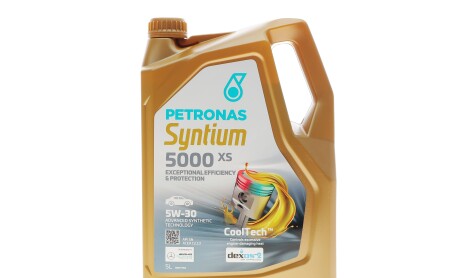 Олива 5W30 SYNTIUM 5000 XS (5L) GM Dexos 2 (API SN/ACEA C2/C3) - Petronas 70956M12EU