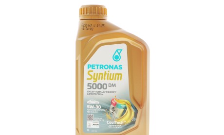 Олива 5W30 SYNTIUM 5000 DM (1L) (MB 229.51/MB 229.52/VW 505.00/505.01/LL-04/RN0700/RN0710) - Petronas 70957E18EU