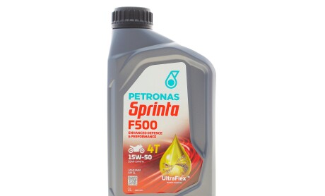 Олива 15W50 SPRINTA F500 4T (1L) (API SL/JASO MA2) - Petronas 73127E15EU